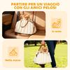 Small Dog Car Seat with Leash and Non-Slip Base, Convertible to Pet Bag, Cream