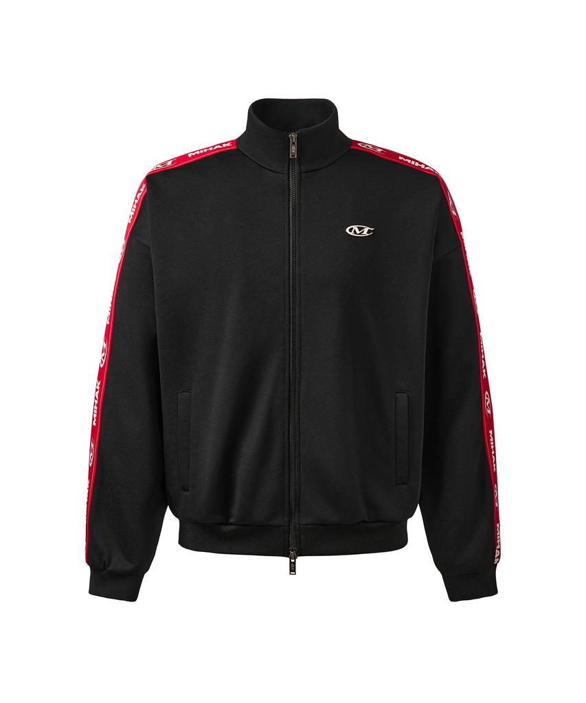 Mihak Lettering Tape Track Jacket (Black)