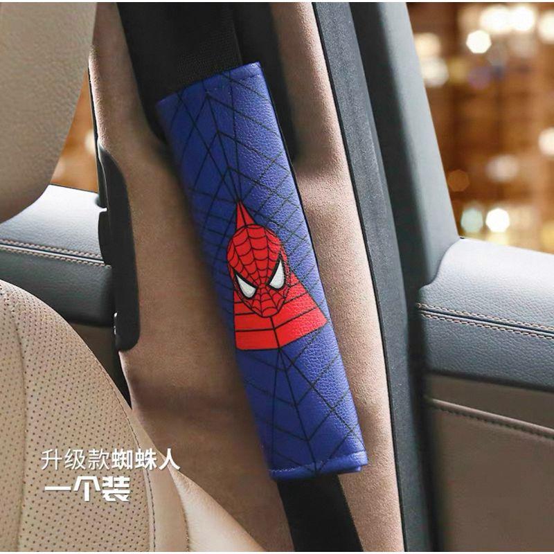 Spider-Man Car Seatbelt Shoulder Pad Anti-Neck Strain Safety Belt Cover Marvel Superhero Merchandise Decoration Spider-Man Single Figure