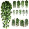 80cmPersian Fern Leaves Vines Home Room Decor Hanging Artificial Plant Plastic Leaf Grass Wedding Party Wall Balcony Decoration