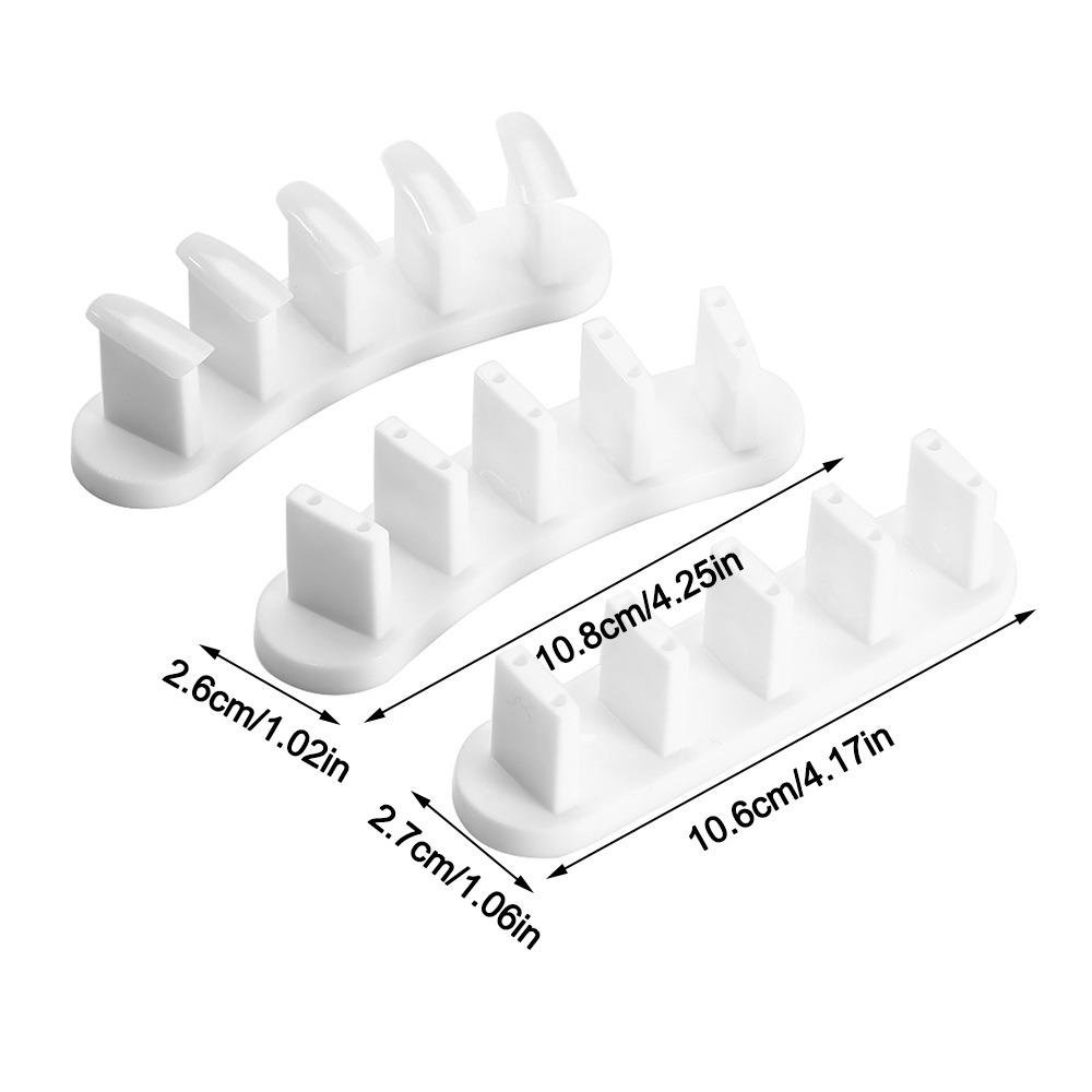 3pcs Removable Removable Practice Nail Stand False Nail Tips Display Holder Manicure Training белый