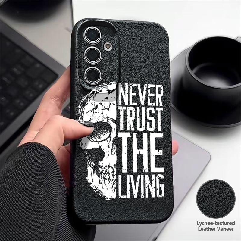 Lettered Skull Pattern Case For Samsung A18 A57 A37 A17 A56 A36 A26 A16 A55 A35 A25 A15 A54 S21 FE S22 S23 S24 Plus S25 S26 Ultra Silicone Cover