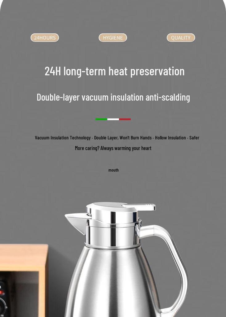 Large Capacity 304 Stainless Steel Thermos Flask for Home, Restaurant, Hotel, or Tea House