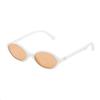 Oval Sunglasses With Mirror Legs Women Sunglasses White SMU04ZE142FE40DC050