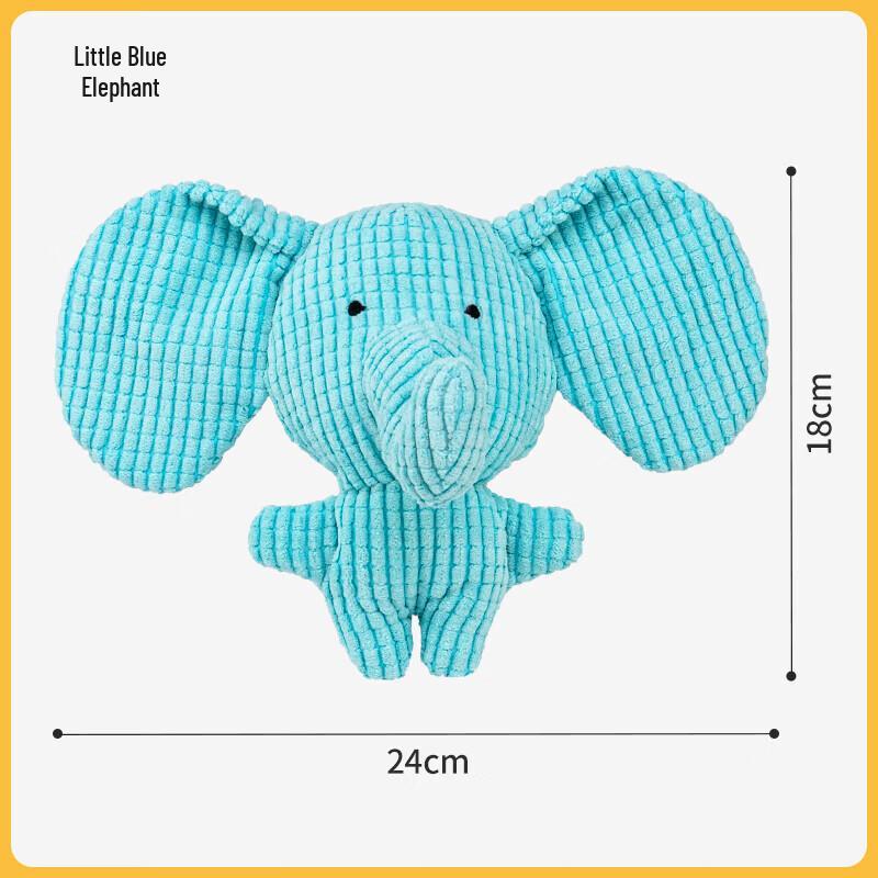 Durable Squeaky Elephant Dog Chew Toy 3-Pack