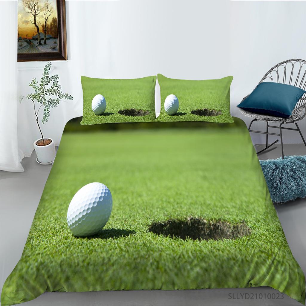 Golf 3D Digital Printing Polyester Bedding Two Or Three-Piece Set Can Be Mixed Batch