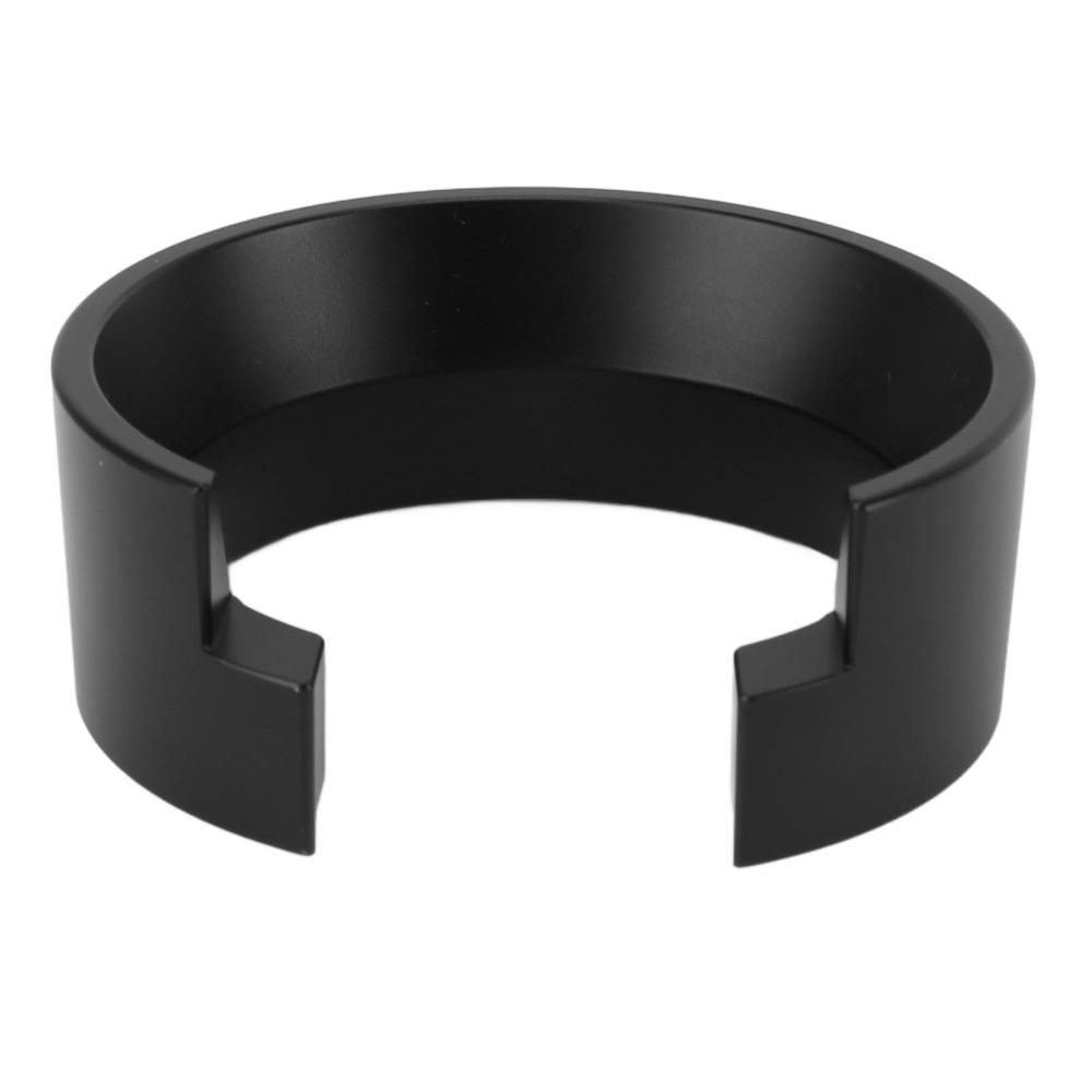 Aluminum Construction 58mm Coffee Dosing Funnel Black Silver Coffee Machine Dosing Ring Rustproof Aluminum Dosing Funnel