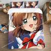 Art Quilt Cover Set Anime KINOMOTO SAKURA Queen Bed Comforter Sets Duvet Covers Single Double Large Size Bedding Decorations9639
