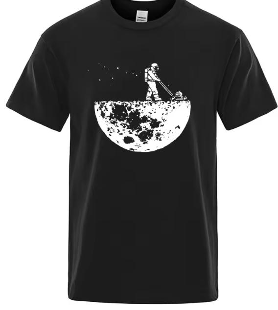 Unisex TShirt High Quality Funny Cotton Blend Lunar Cleaner Printing Casual Cool Loose ONeck Male For UnisextShirt Hip Hop Tees