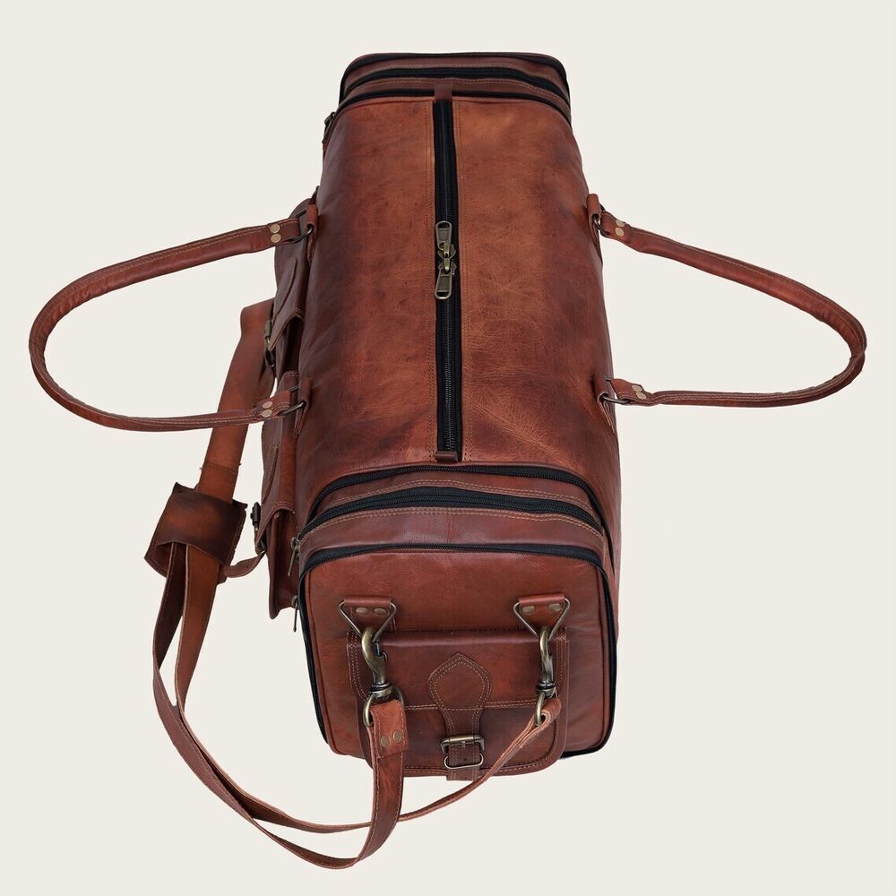 Leather Duffel Bag Leather Overnight Bags, Leather Travel Bags, Leather Travel