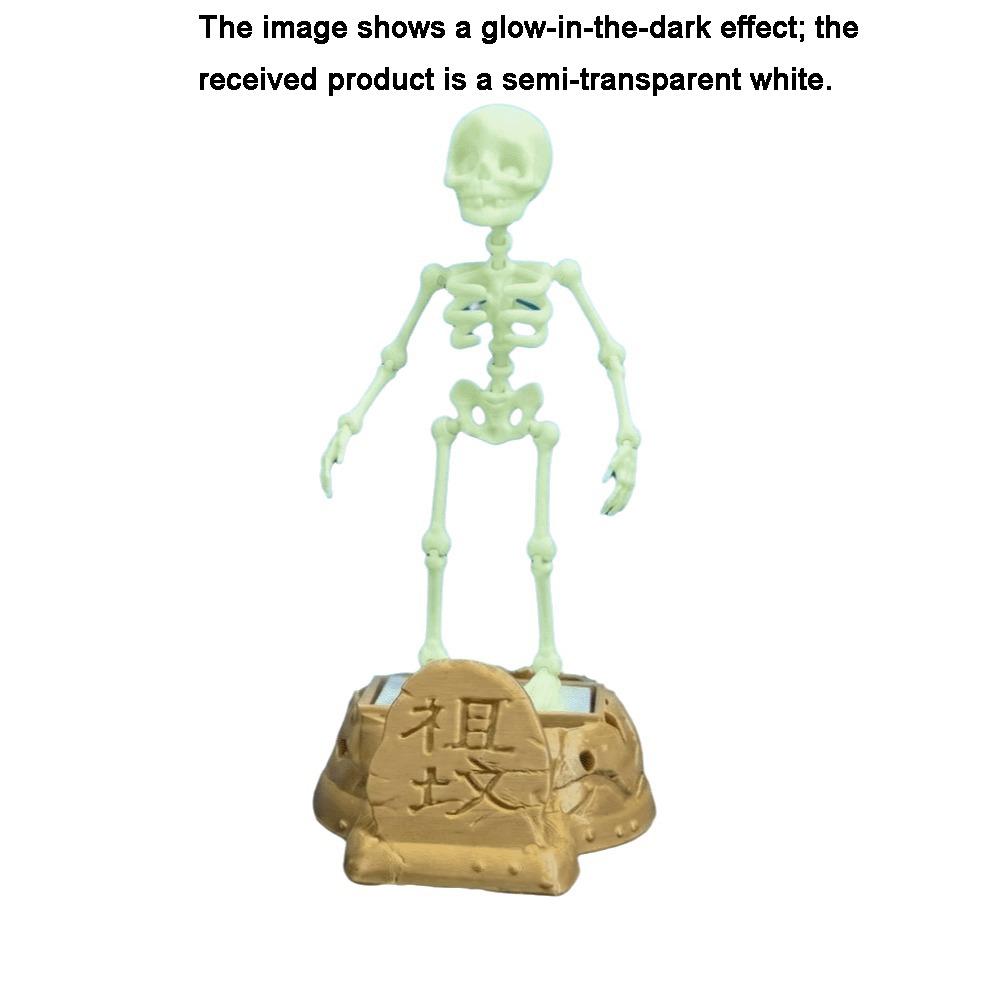 3D Printed Dancing Skeleton Aquarium Bubbler Plastic Water Dance Skull  Aquarium Landscaping
