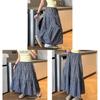 Cotton Blended Plaid Midi Skirt With High Waist And Ruffle For Casual Womens Fashion