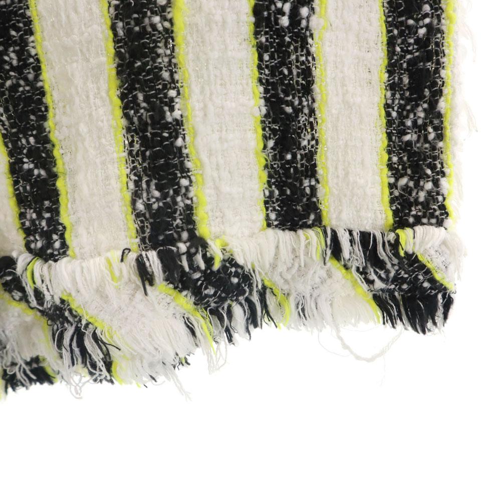 MSGM made in Italy Striped Pattern tweed Shorts 40 White etc. Men's Used