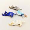 Dreamy Starry Sky Cat Hair Clips for Girls. Sparkling Star Design, Cute Cat Shape, High-end Vibe. Perfect for Back of Head.