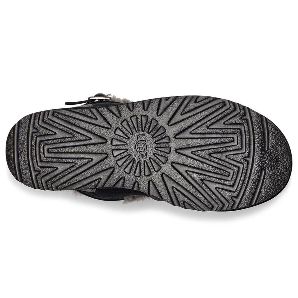 UGG Dune Mini Buckle Boot Fleece Lined Black Women's 1119431-BLK