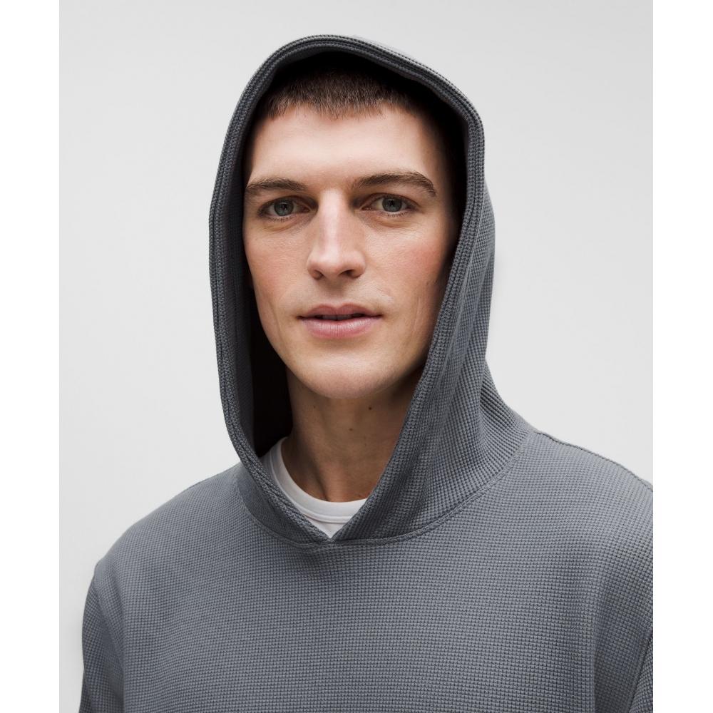 Lululemon Cotton Blend Waffle Knit Hoodie Solar Grey