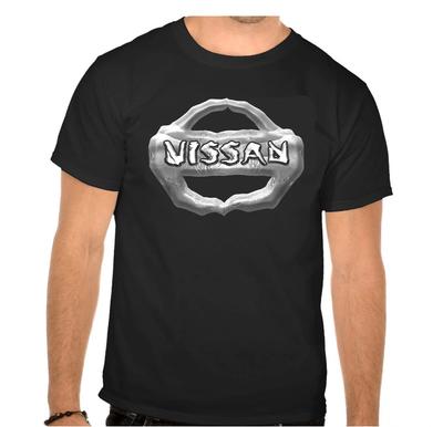 Logo Auto Nissan Impronta Digitale. T-shirt Nera -863-