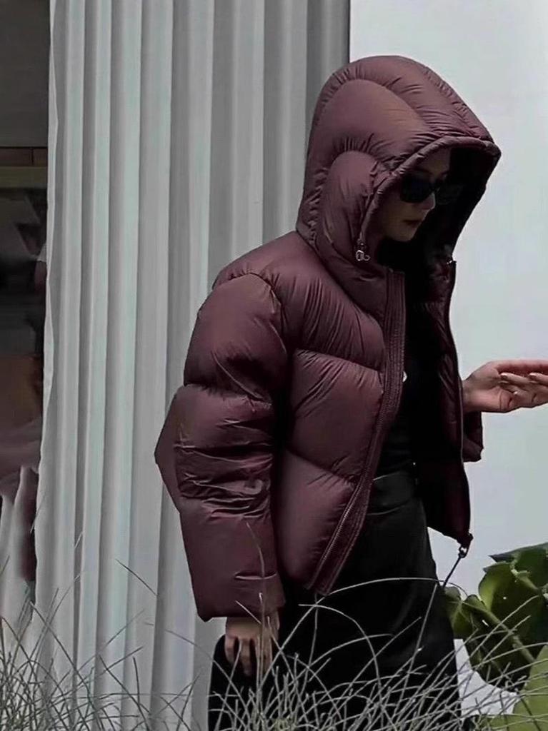 Chaqueta Corta de Plumas de Pato Gruesa de Alta Calidad para Mujer - Estilo de Invierno a la Moda