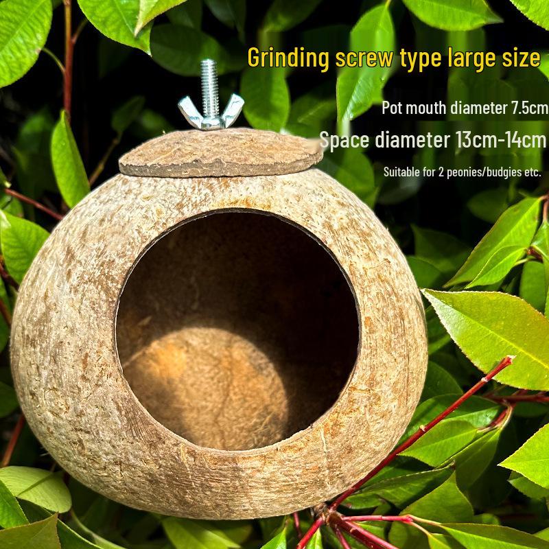 Hand-Woven Straw Nest for Small Birds: Parrot, Budgie, Conure, Finch