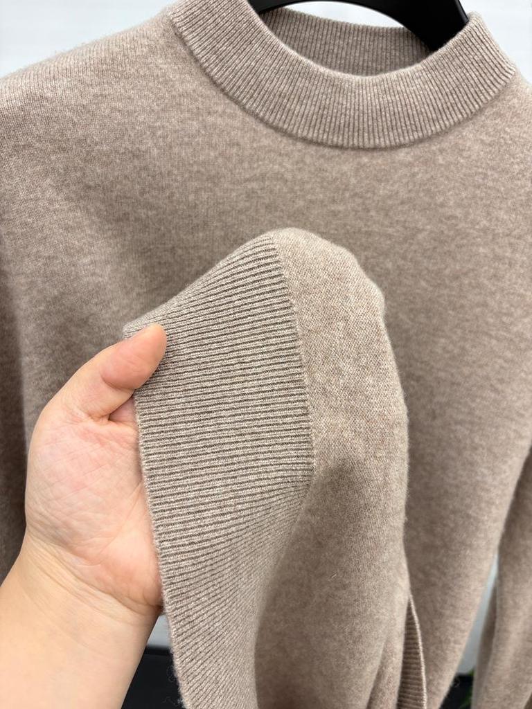 Men's High Neck 100% Pure Wool Sweater - Autumn & Winter Casual Knitwear