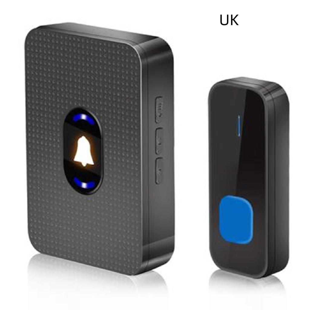Wireless LED Waterproof Door Bell Cordless 1000ft/300M Range 55 Chime Doorbell UK/EU/US Plug 110-260V for Villas Hotels