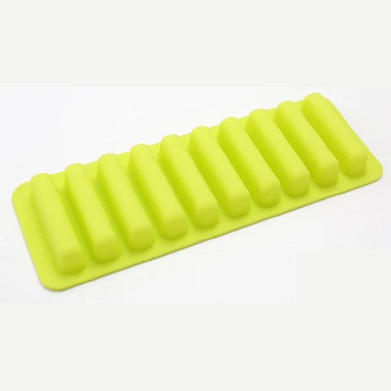 Creative Silicone Ice Cube Tray Mold Finger 10 Grid Chocolate Mold Tray For Water Bottle Ice Cream Pudding Maker Mold Bar Kitche