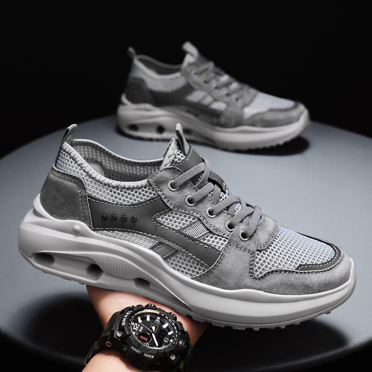 Летние дышащие спортивные кроссовки с сеткой для мужчин — фото 5