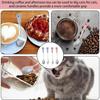 4 Stück Niedliches Katzenpfoten Löffelset Teelöffel Kaffeelöffel Obst Eis Dessert Gabel Edelstahl Löffel für Kaffee Tee