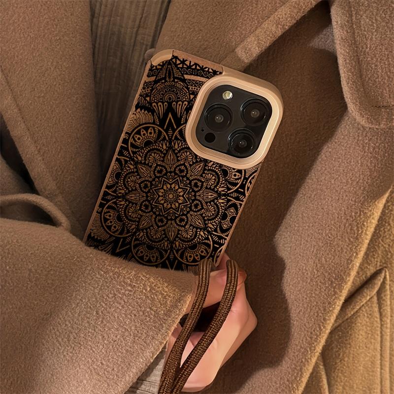 Protect Phone Case For iPhone 15 17 14 16 13 12 11 Pro Max X XS Air 15 16 14 Plus Lanyard Wrist Strap Mandala Pattern Boho Cover