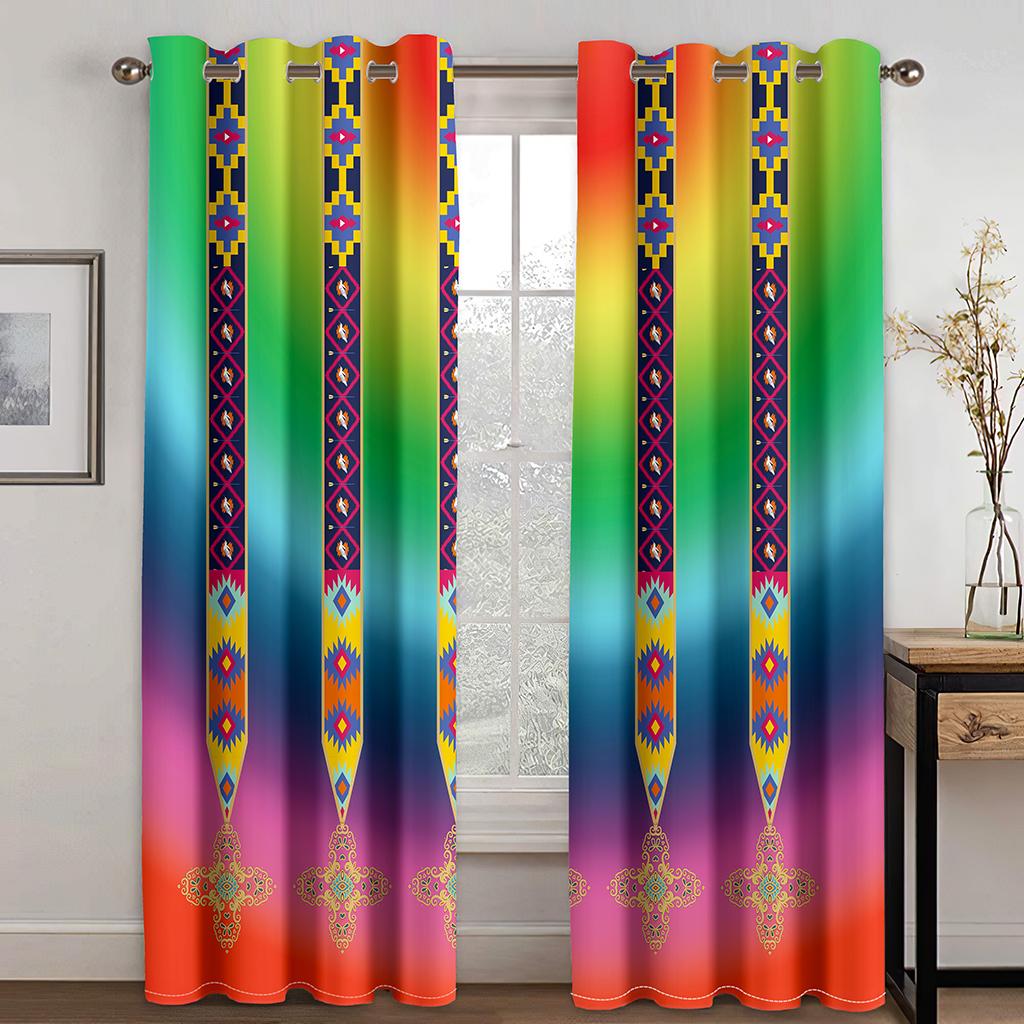 Modern Baroque Boho Saba Erhiopia Free Shipping Window Curtain For Living Room Kids Bedroom Bathroom Kicthen Door Home Decor2Pcs