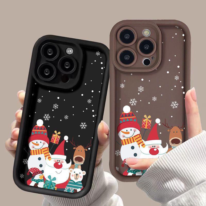 Christmas Carnival Apple iPhone Case: Compatible with 12, 13, 14, 15 Plus, 16 Pro Max; Cute & Drop-proof Design