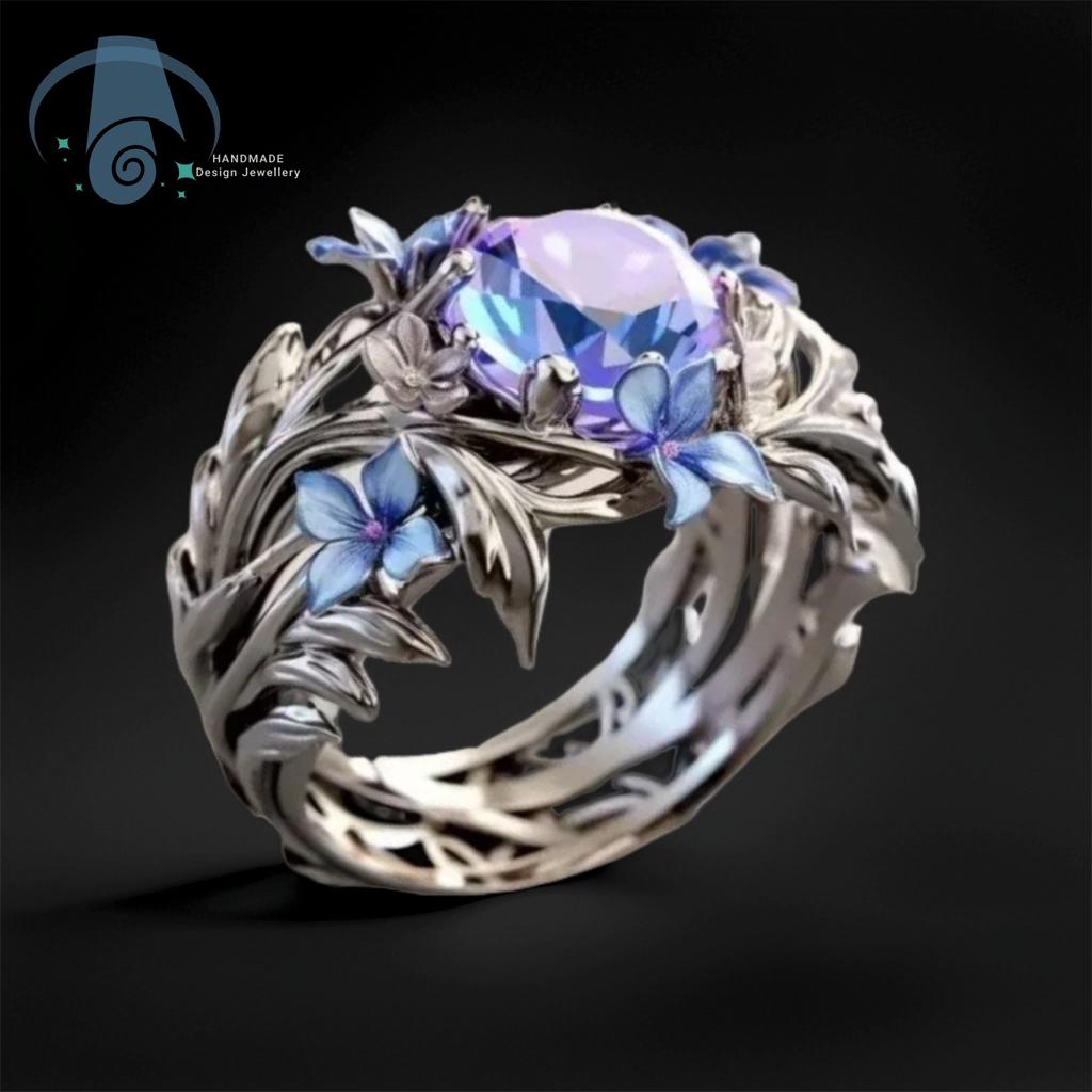 Geometric Gold Plated Ring Zircon Crystal Vine Branch Twig Design Elegant Luxury Minimalist Statement Jewelry for Women Fashion