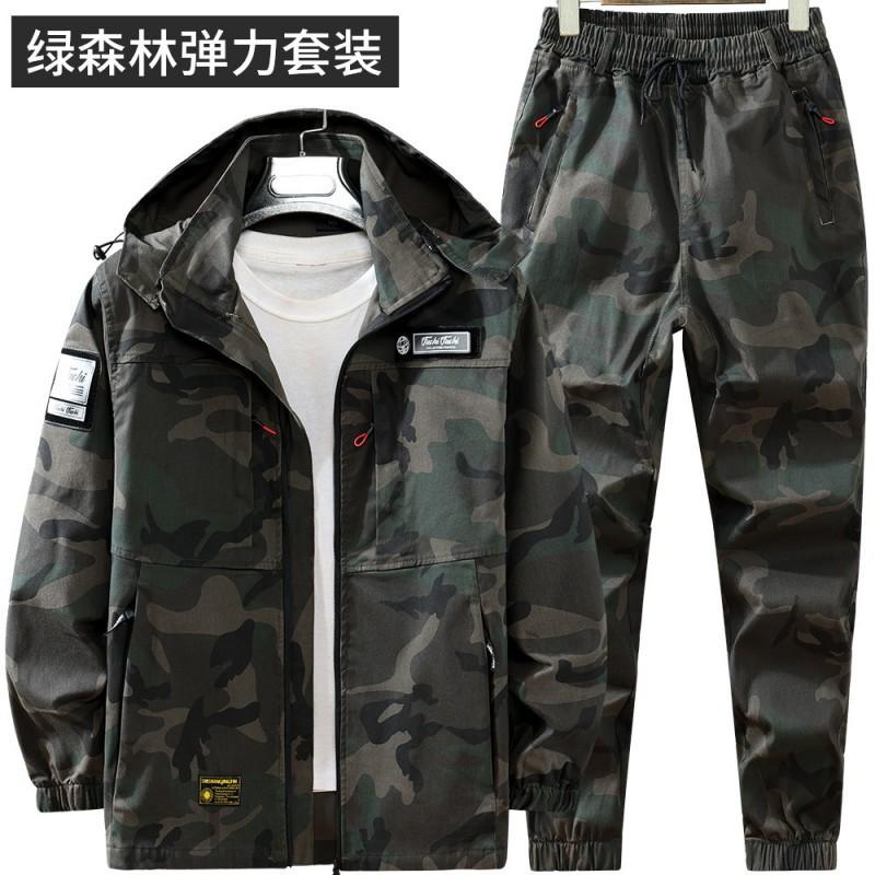 

Work Clothes Suit Men With Hat Cotton Elastic Welding Anti-scalding Auto Repair Wear-resistant Tooling Labor Protection Extra Gear Thickening 185 Suggestion 160-180 kg