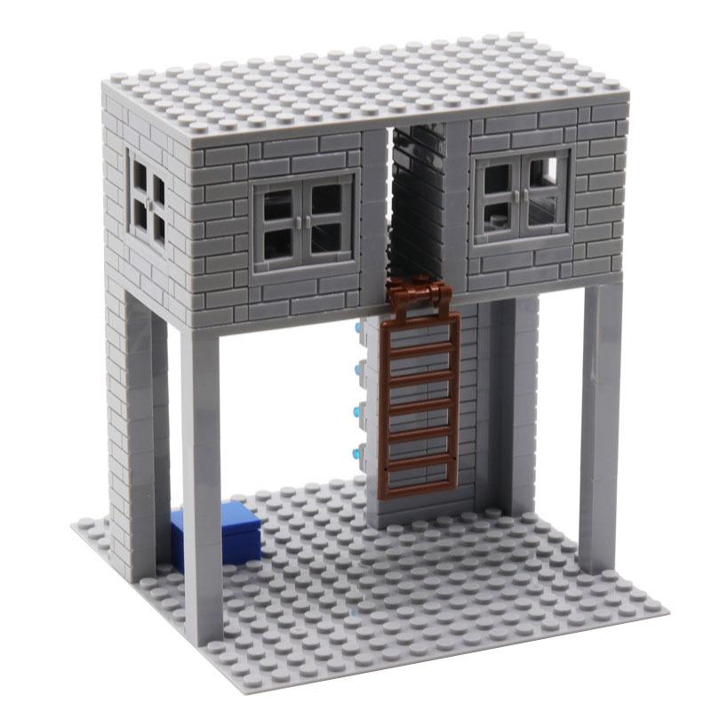 Moc Building Blocks 3D Base Technology Bricks Raised Baseplate For Castle Sets Creative Display Gun Turret Model Toys Kids Gifts