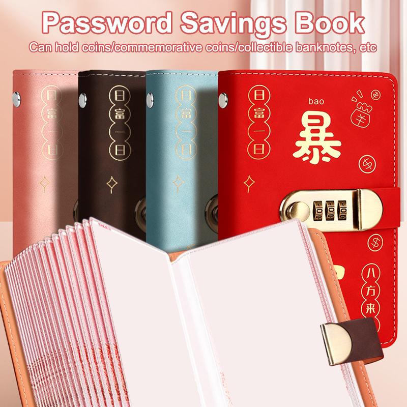 200 Envelopes Money Saving Challenge With Password Lock Save Money Pu Money Collection Book Large Capacity Portable