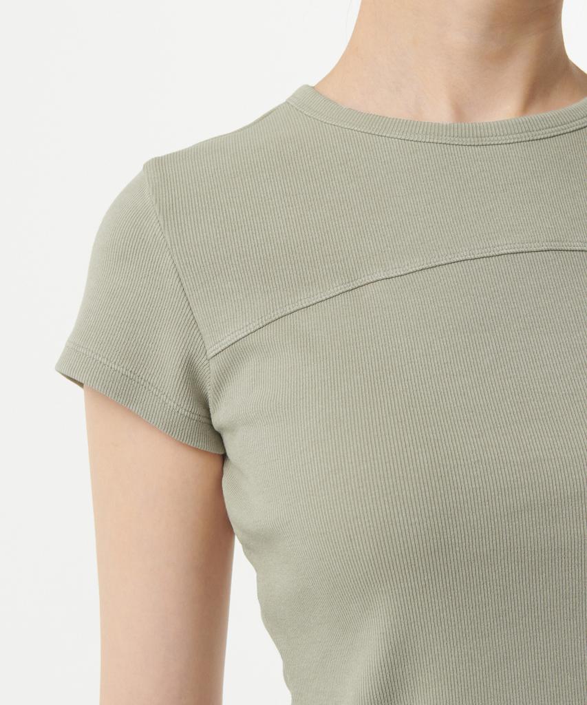 MUSINSA STANDARD WOMAN Women'S Ribbed Pigment Slim T-Shirt [Sage]