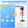 Folding Portable Fan USB Rechargeable Remote Control Air Cooler Silent Rechargeable Wireless Floor Standing Fan for Camping Desk