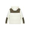 New Balance Windproof Hooded Down Jacket Asia Sizing 'White Olive Green' Unisex AMJ24377-CIC