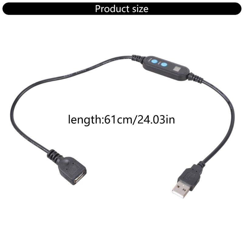 USB Timer Cable Adjustable 1 to 30 Minutes Countdown Feature With Power Switching Button For Aquarium LED Fan Kitchen