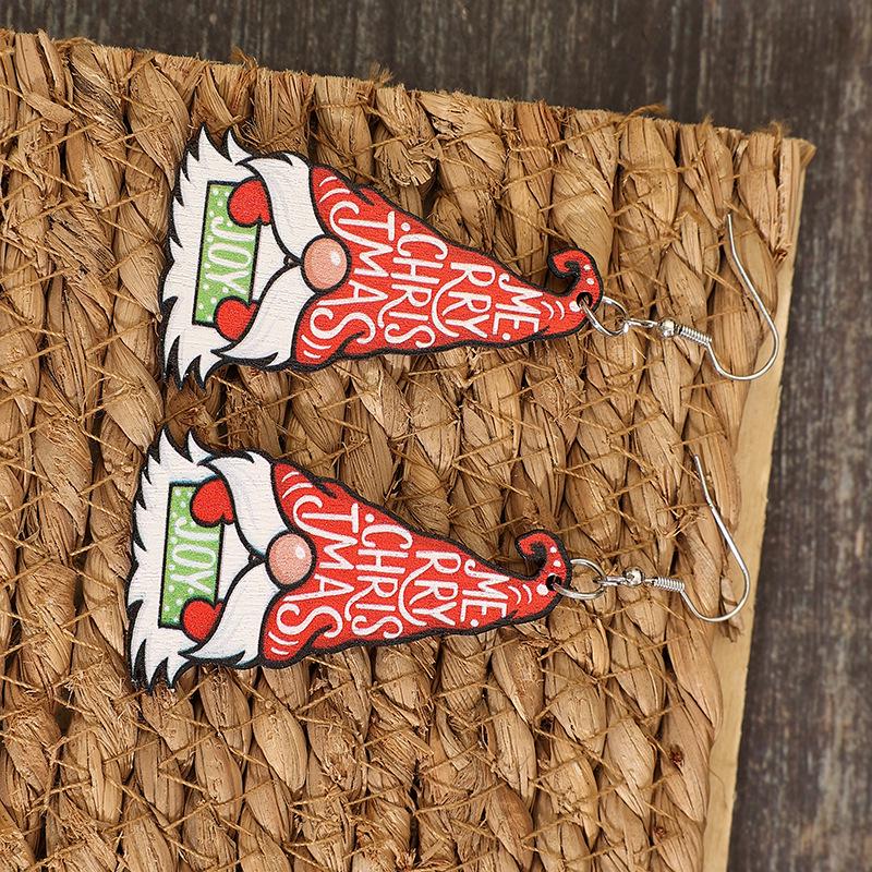 Santa Claus Cartoon Christmas Earrings