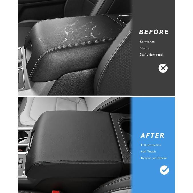 INTGET Dashboard Cover Suitable for Ford F150 Accessories 2015-2020 2016 2017 2018 2019 Car Middle Cover Seat Armrest Gloves Protective Elbow