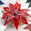 Faux Velvet Artificial Xmas Flower Large Size High-grade Xmas Tree Decorations Merry Christmas Vibrant Colors