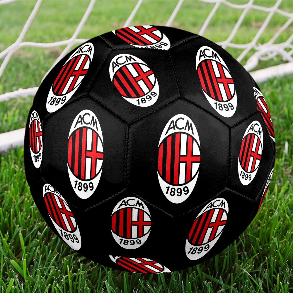 AC Milan Soccer Ball, colorful, suitable for all ages, machine-stitched, PVC material, competition grade, durable and high bounce