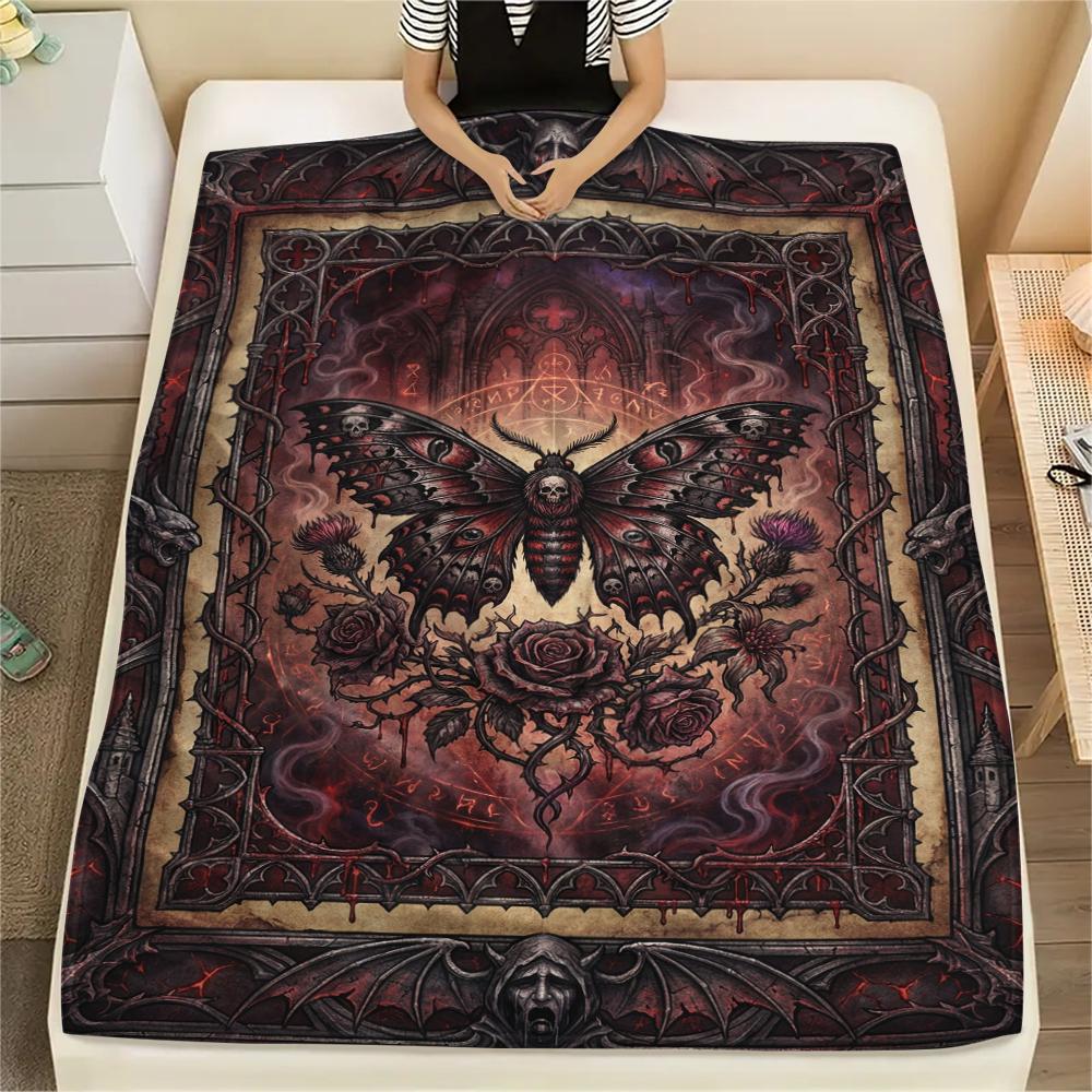 

Butterfly Decoration Print Flannel Blanket, High quality Comfortable for All Seasons, Home Decor, Warmth and Comfort, Perfect for Christmas Gifts40 80cm x 120cm