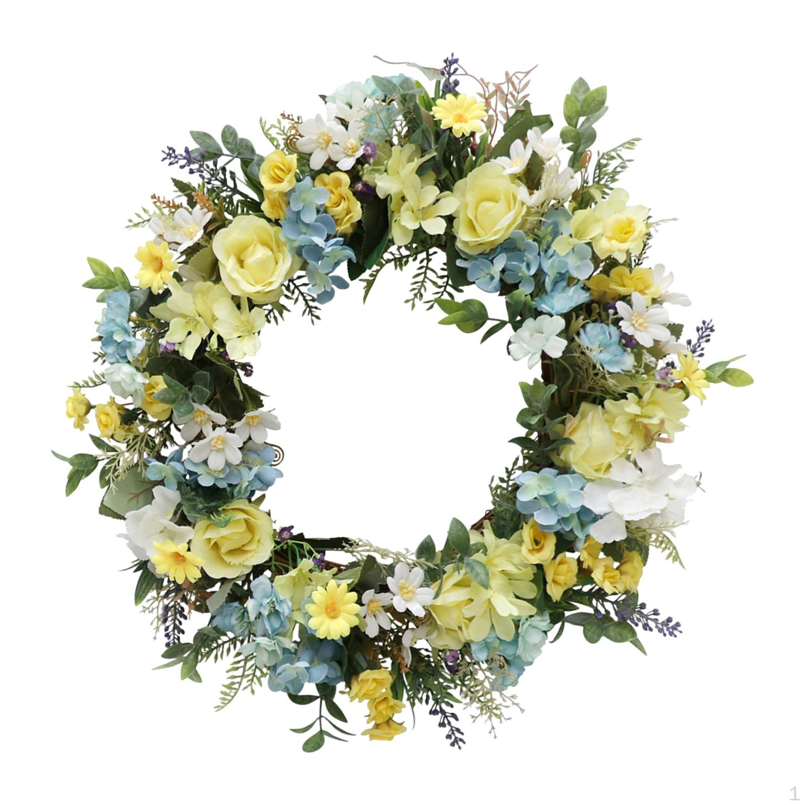 

Spring Wreath Fall Decor Table Centerpiece All Seasons Wreaths Floral Hoop for Outdoor Window