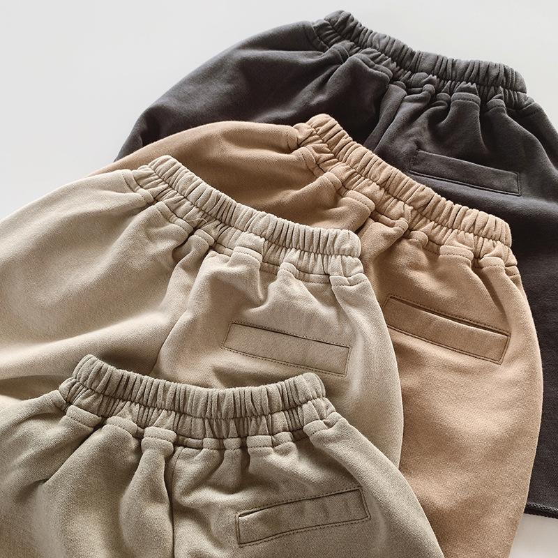 Kids' Summer Cotton-Feel Shorts - Lightweight, Versatile Straight-Leg Sweatpants for Boys & Girls, Korean Style