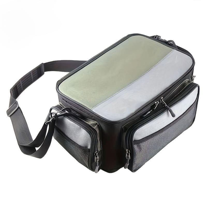 Velkokapacitní rybářská ledvinka s více přihrádkami, odolná, se zapínáním na zip, zelená, organizér na outdoorové vybavení pro sladkovodní a mořské rybáře