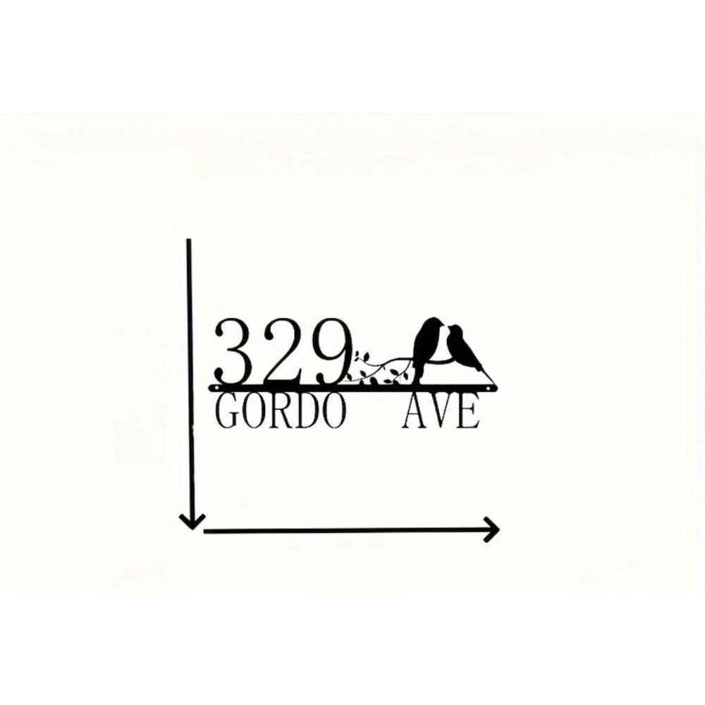 

Metal Wall Art, Custom House Number Sign, Personalized Address Plaque, Outdoor Rustic Iron Decor