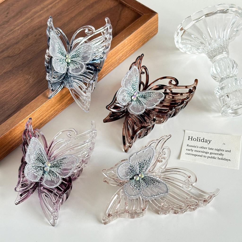 Elegant Vintage Butterfly Hair Clip Large Size For Upscale Fashionable Hairstyles