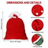 Large Santa Gift Bags For Elderly Christmas Drawstring Candy Bags Red Flannel Presents Packaging Sack Party Decoration Supplies